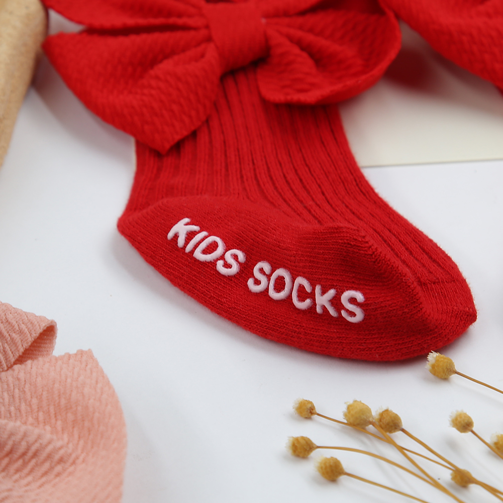2Pcs/Set Big Bullet Bows Ealst - Unisex Baby Socks Non Slip review and price